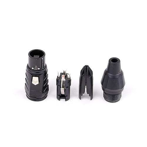 Conector XLR 3 pines macho hembra adaptador de audio para cable de micrófono negro 10 uds 7