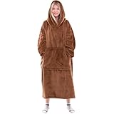 Photo Gallery waitu felpa indossabile, regalo per donne e uomini, coperta gigante calda e accogliente con cappuccio, coperta spessa in flanella con maniche e tasca gigante, cammello Photo Gallery waitu felpa indossabile, regalo per donne e uomini, coperta gigante calda e accogliente con cappuccio, coperta spessa in flanella con maniche e tasca gigante, cammello