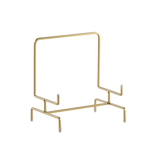 TRIPAR 11 Inch Gold Metal Display Stand Easel for Bowl and Platters, Cookbooks, Pictures, Deep Dishes
