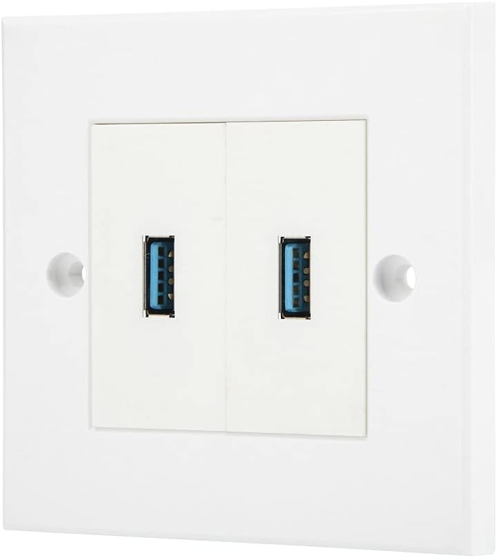 USB 3.0 Modular Faceplate/Wall Outlet (2 x USB 3.0 Port)