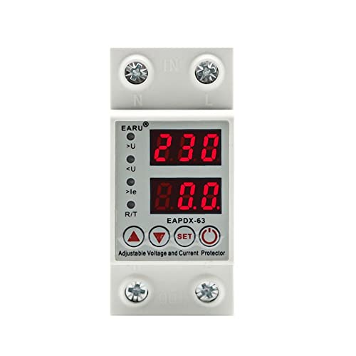 Protector de corriente ajustable 40A contra caídas de tensión y picos de voltaje monofásicos