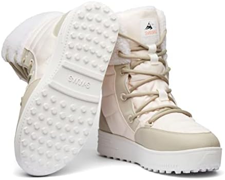 SWIMS Snow Boots For Women, Runner High Top Winter Shoes, Waterproof For Outdoor Walking Hiking Running, Cold Weather Warm Boot, Ladies Everyday Comfortable Shoe (Offwhite,9) | Image 3
