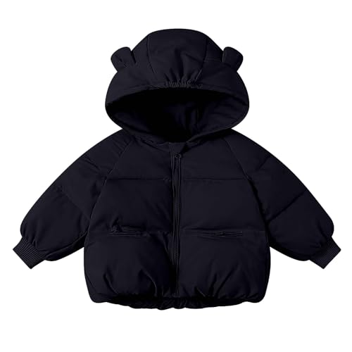 Toddler Boys Girls Winter Jacket Warm Snowsuit Thick Solid Zipper Hooded Windproof Coat Outwear for 3 To 8 Years