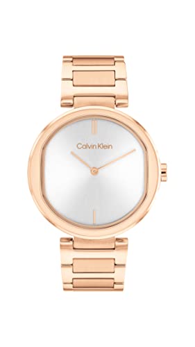 Calvin Klein Orologio Analogico al Quarzo da Donna Collezione CK SENSATION con Cinturino in Acciaio Inossidabile Color Oro Rosa - 25200253