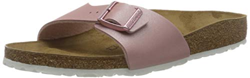 BIRKENSTOCK Damen Mules Madrid Birko-Flor ICY Metallic Susceptible Rose Sandale, 37 EU thumbnail