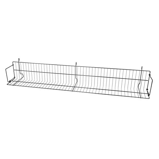 48 x 6 x 6 ½ inch Black CD/DVD/Cassette Shelf - for Wire Grid