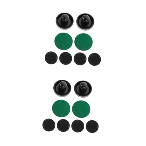 Mipcase Sets Mini Air Hockey Table Parts Plastic Pucks Pushers Goalies Hockey Accessories Fun for Ages