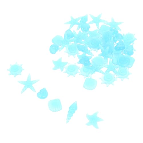 HOLIDYOYO 50Pcs Glow Dark Aquarium Rocks Luminous Ocean Theme Stones for Fish Tank Decor Garden Pathways and Decoration Easy to Clean Decorative Gravel