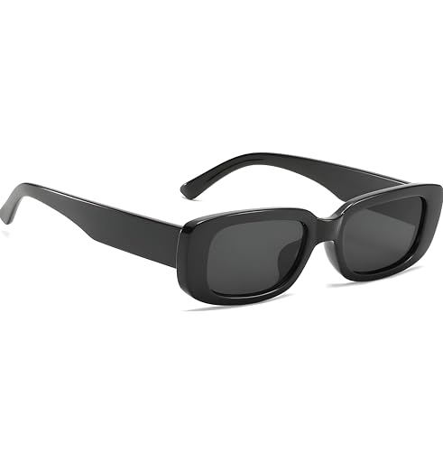 Image of IFLASH Rectangle Sunglasses for Women Retro Driving Glasses 90s Vintage Fashion Narrow Square Frame UV400 Protection Glasse