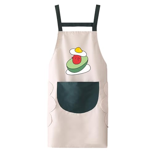 Zimoer Delantal de Cocina sin Mangas   1 Pieza de PVC Resistente y Fácil de Limpiar   Ideal para Cocina, Restaurante, Barbacoa y Más (Verde aguacate)