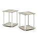Furinno Simplistic Set of 2 End Table, Sonoma Oak/White
