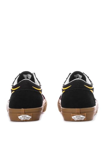Image of Vans Unisex Kid Old Skool (Little Kid) Flame Black /Gum 13.5 Little Kid Medium