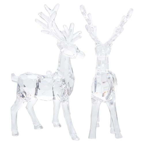 Adornos de alce de acrílico Beavorty para decorar tu mesa navideña con elegancia 2