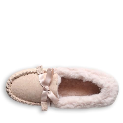 BEARPAW Womens Indio Exotic Suede Glitter Moccasin Slippers4