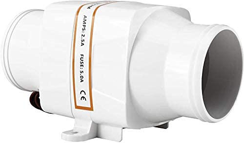 Xeternity-Made Dc12V In-Line Marine Blower 130 Cfm Intake:3"(76Mm) Marine Bilge Air Blower White #TOP2