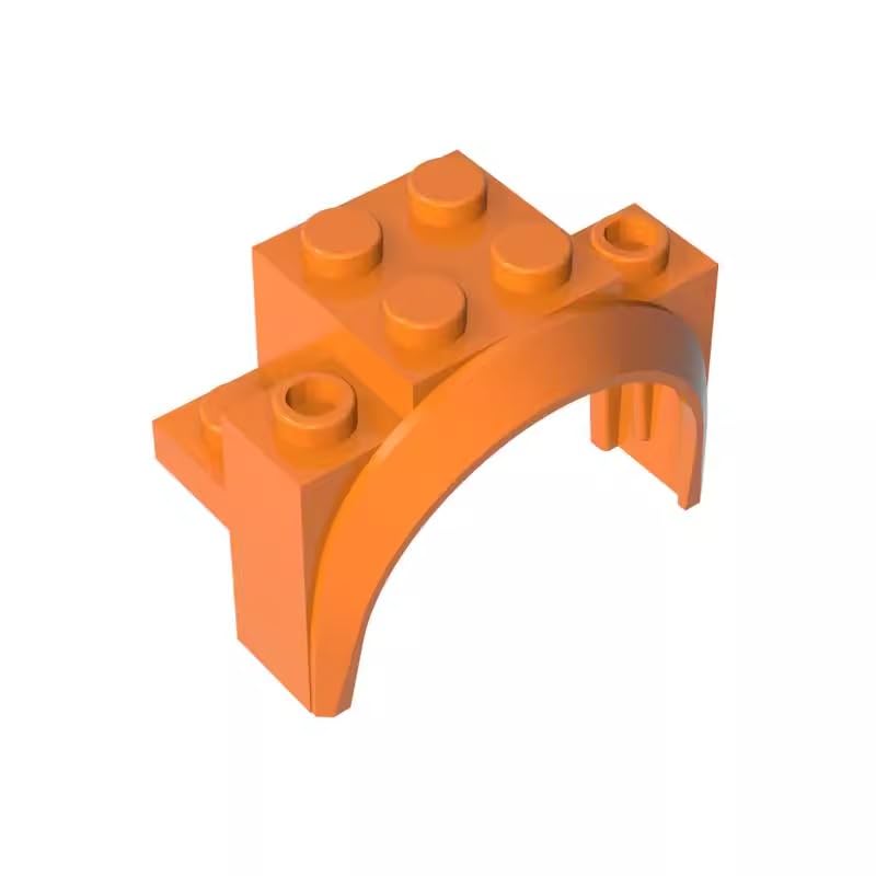 Transportation Wheel Arch, Mudguard 4x2 1/2x2 1/3 10PCS Compatible with Lego 18974 GDS-2021 Classic Bulk Toy MOC Color:Orange โ image 1