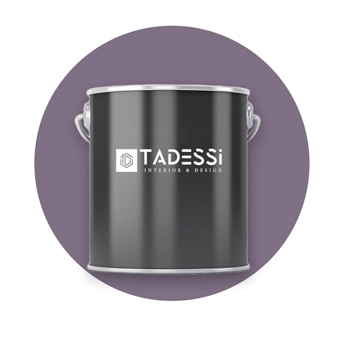 Tadessi Peinture d'intérieur violet prune - Peinture murale mate lavable - Peinture à émulsion - Sans odeur et sans solvant - Bidon de 1 l