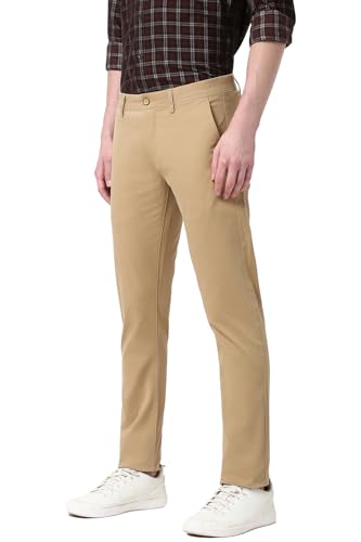 Image of Peter England Men's Skinny Fit Mid Rise Premium Casual Trouser Chinos