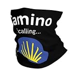 EIUIIOXU Bandana personalizada del Buen Camino de Santiago, calentador de cuello de invierno para mujer, bufanda envolvente a prueba de viento para senderismo, diadema con polaina
