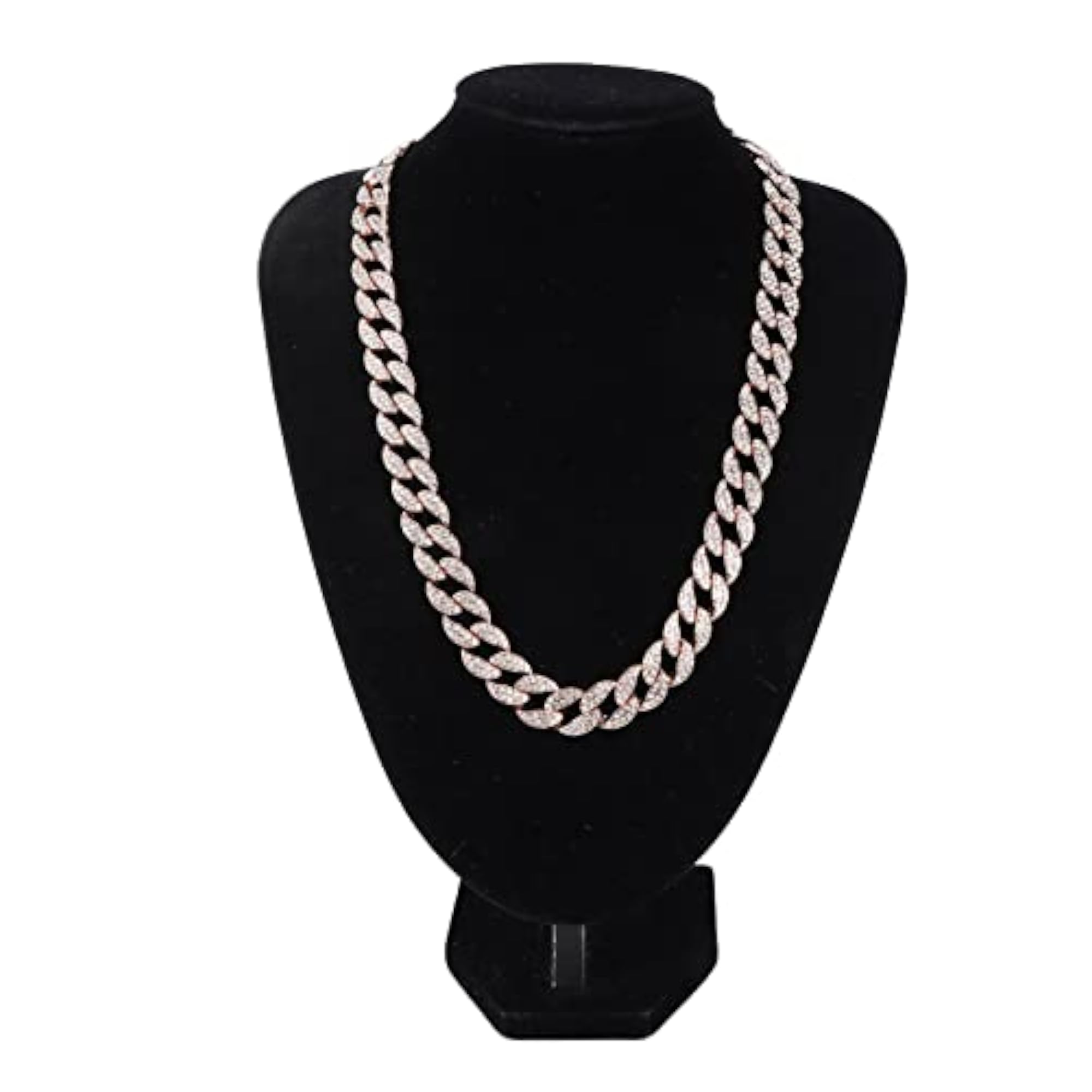Rose Gold Cuban Chain Choker for Banquet Decoration