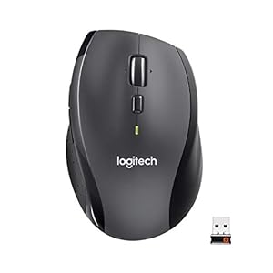 Logitech M705 Marathon Draadloze Muis, 2,4 GHz USB Unifying-Ontvanger, 1000 DPI, 5 Programmeerbare Knoppen, 3 Jaar…