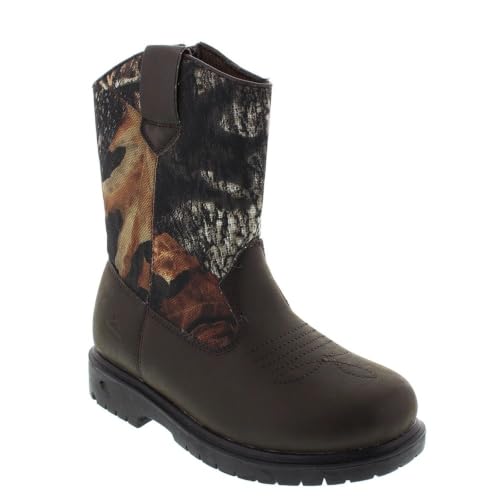 Deer Stags boys Tour Pull-on boots Camouflage/Brown 6.5 Big Kid US