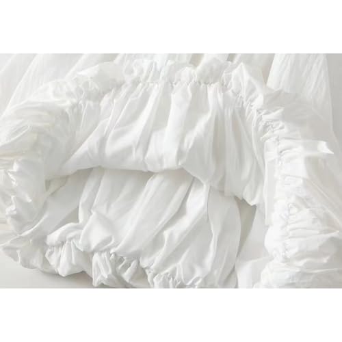 Skirt for Women High Waist Elastic Solid A Line Ruched Loose Casual Pleated Soft Lightweight Fashion Ladies Outings4