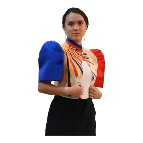 Filipiniana Sinag - Bolero (US, Alpha, Medium, Regular, Regular, Red & Blue)