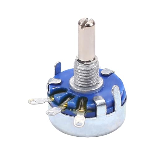2 Pcs WX110 (010) 6mm Round 5.6k ohm 5K6 Metal Shaft Single Turn Wire Resistor Wound Potentiometer