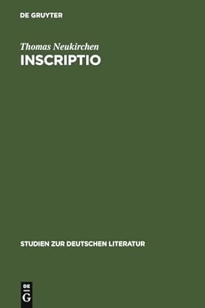 Inscriptio: Rhetorik Und Poetik Der Scharfsinnigen Inschrift Im Zeitalter Des Barock: 152 Reprint 2011 Edition book cover