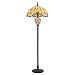 Cloud Mountain Tiffany Style 20" Lampshade Floor Lamp Victorian Double Lit Lamp Home Decor Stained Glass Lighting