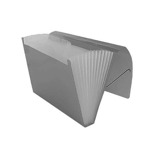 Pasta Arquivos Documentos Sanfonada A4 12 Divisórias Individual (Fumê)