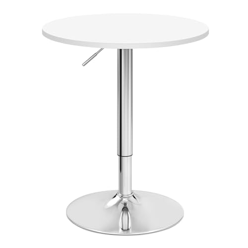 WOLTU Bartisch Stehtisch, höhenverstellbarer Tisch 70-91 cm,...