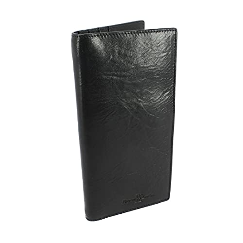 Portefeuille Bernardo V en cuir de luxe italien Tony & Paul noir au savoir-faire unique