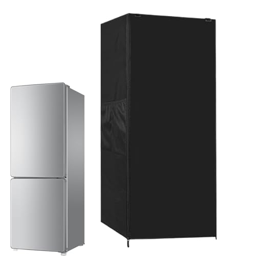 Cubierta vertical para congelador, protector contra el polvo para nevera de pie con organizador de almacenamiento, diseño de cremallera, fundas impermeables para estantes de almacenamiento, cubierta