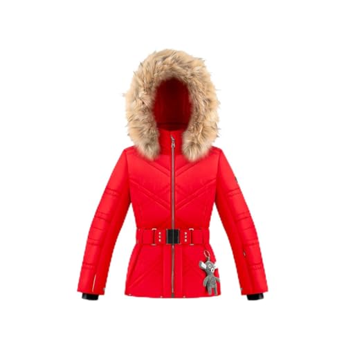 Manteau ski Poivre Blanc fille rouge chaud anti-froid pour enfant