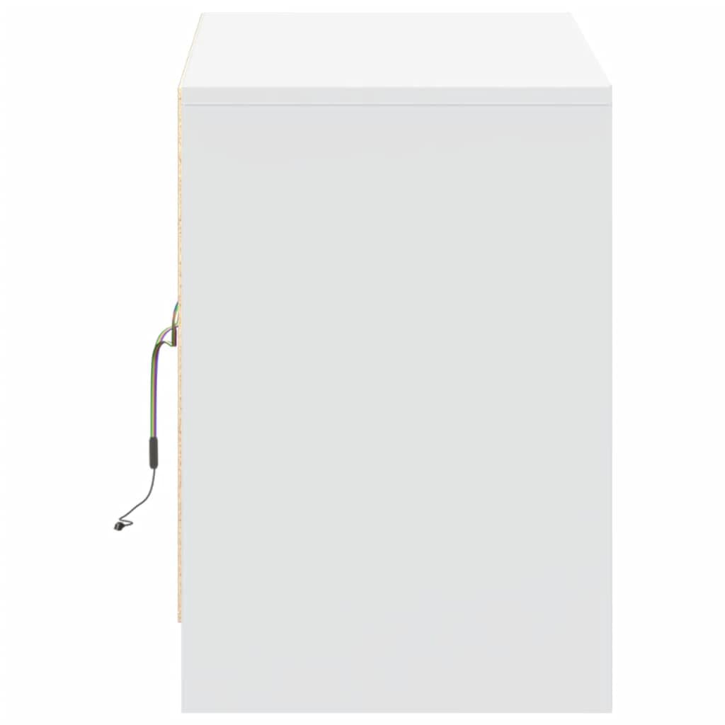 vidaXL Mobile Porta TV con LED Bianco 100x34x50 cm in Truciolato, Mobile TV con luci LED, credenza TV, Mobile dispositivi multimediali, Supporto TV