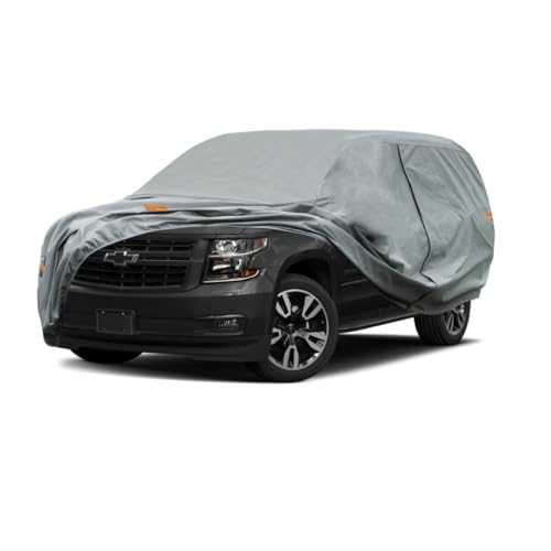 Image of Kayme Heavy Duty SUV Car Cover Custom Fit Chevrolet Tahoe Waterproof All Weather for Automobiles, Full Exterior Covers Sun Rain UV Protection.（Deliver About 3-10 Days）