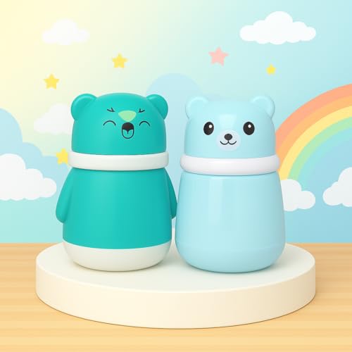 Image of Baby Pack Of 2 Skin Care Powder Talcum Puff Case Cum Container Box Reusable Refillable for Toddlers Kids and Infants for BPA Free (PATTERN 109)