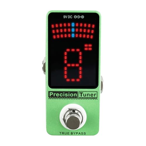 Vroomoto Precision Tuner Pedal LED Display with True Bypass for Chromatic Guitar Bass