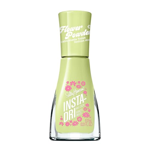 Sally Hansen Insta-Dri Flower Powder, Quickleaf​, Nail Polish – Dries in 60 Seconds – One Coat – Satin-Matte Finish