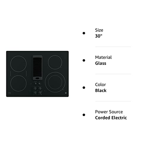 GE PP9830DJBB Profile Series Electric Cooktop with 4 Burners and 3