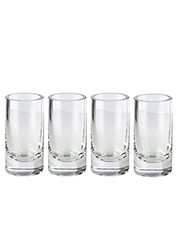 Serene espacios vida claro cristal Bud jarrones, Set de 4, tamaño: 6 cm de diámetro x altura de 4 cm