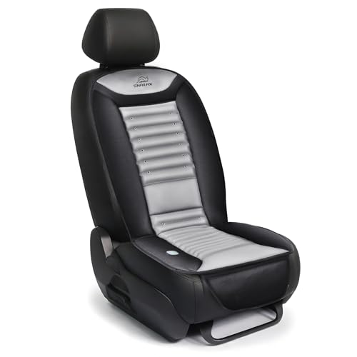 Snailax Cooling Car Seat Cushion, 12V Cooling Car Seat Cover Front Seat, 2 Cooled Air Speed & 3 Massage Intensities, Front Seat for Car SUV Truck Universal Fit -Driving Comfort