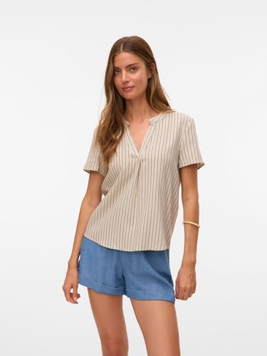 VERO MODA Vmmymilo Ss V-Neck Top WVN Ga Noos – Ansicht 2