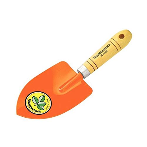 Tramontina, Pazinha para Jardinagem Larga Metálica com Cabo de Madeira, 30.8 x 8.8 x 4