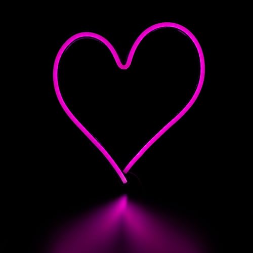 Image of Northlight LED Heart Neon Lighted Wall Art - 13.5 inch - Pink