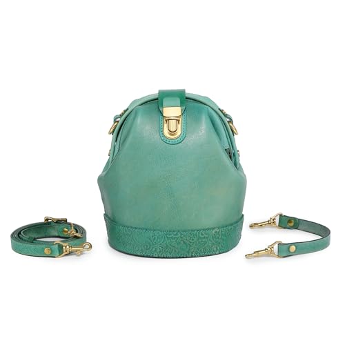 Image of OLD TREND Doctor Bucket Crossbody Handbag | Luxurious and Versatile Bag for Women | Genuine Cowhide Leather