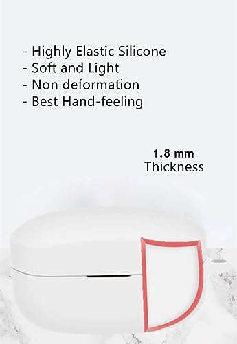 Image of Silicone case Compatible with Sony WF-1000XM4 Earbuds Cover, Soft, Shockproof (Fits only Sony WF-1000XM4 Earbuds case, ONLY Silicone Cover Included) (White)