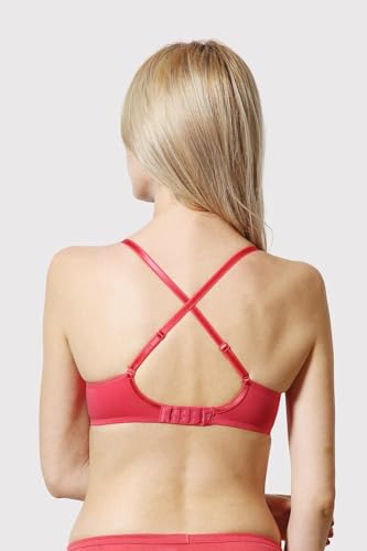 Image of Van Heusen Women's Cotton T-Shirt Bra|16 Hour Comfort|Everyday Bra|Breathable Perforated Cups|Anti Bacterial Tech|Sweat Absorbent|Padded|Wireless|Coverage|No Slip Soft Straps|Detachable Straps